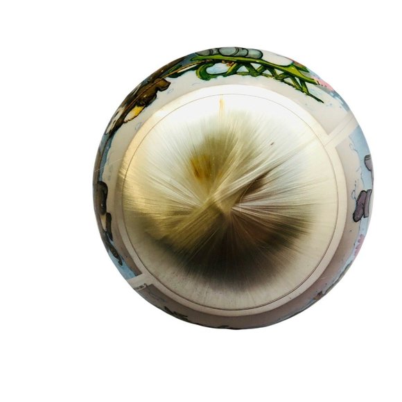 Vintage 1980 Hallmark Grandson Satin Ornament Snowman Tree Raccoons Skating Sled - Picture 8 of 8